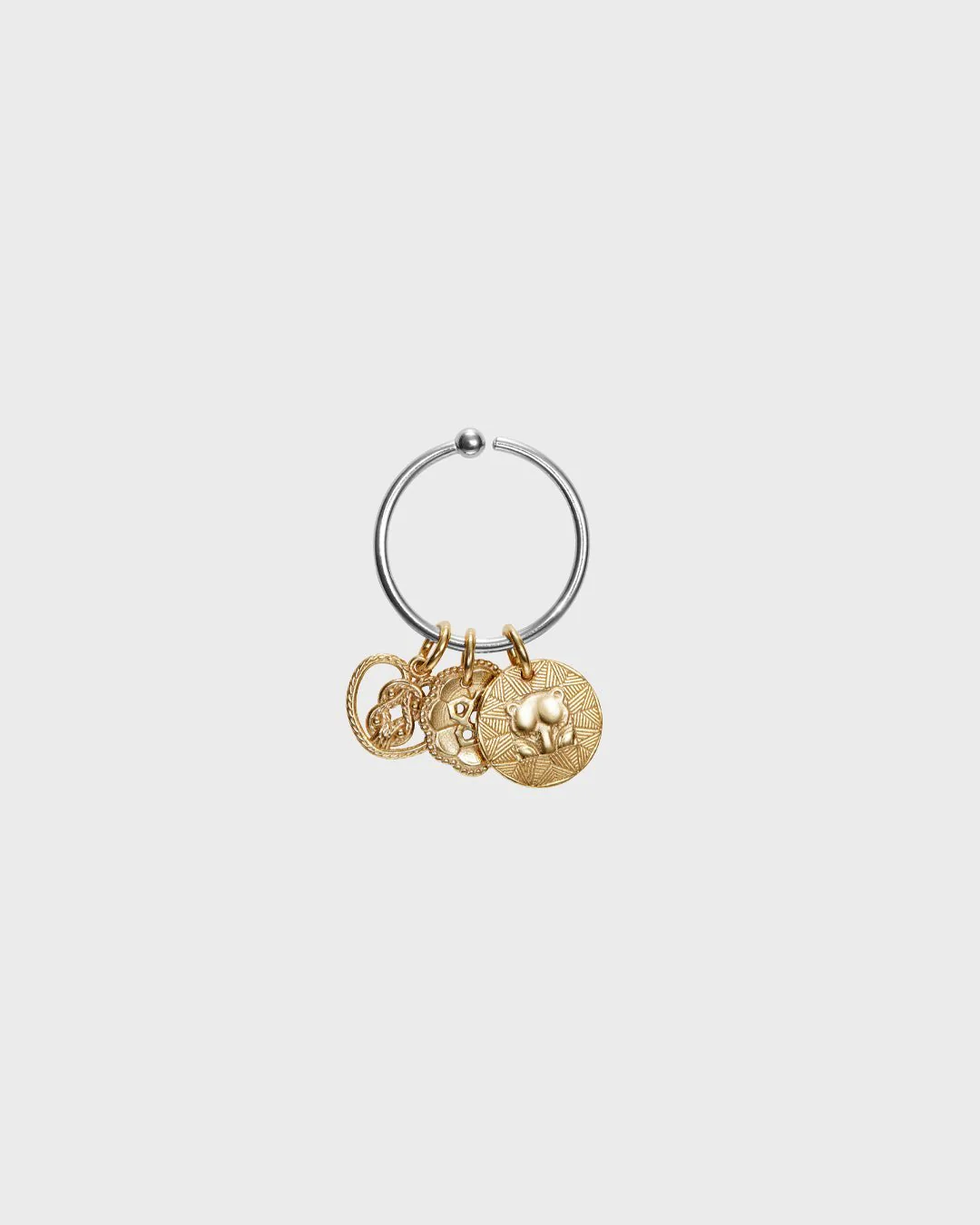 Amuletti-korvarengas hopea yksi kappale oikea - Image 5