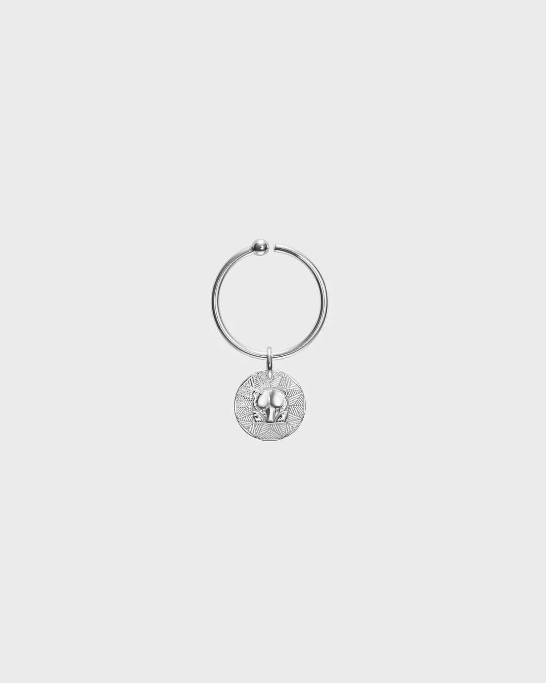 Amuletti-korvarengas hopea yksi kappale vasen - Image 3